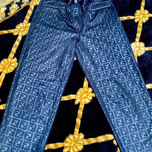 FF authentic FENDI awesome dressy slacks monogram pants S/M
